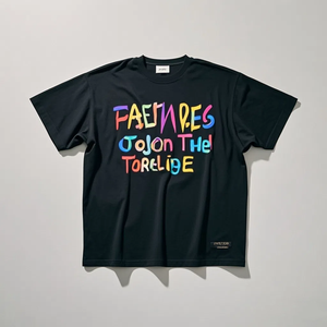 Luckpanther logotipo personalizado negro pesado 100% algodón marca de moda camisetas gráficas para hombres - Product Image 3