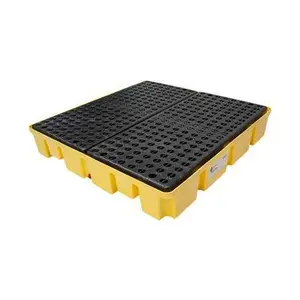 4 Drum Recycled Spill Containment Pallet with Drain