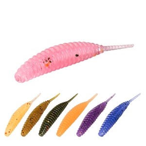 Mini appât à vis sans fin en plastique souple avec queue d'aiguille, nouveauté, 25mm, 100 pièces, 21 couleurs - Product Image 1