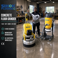 Ponceuse électrique sans poussière pour sols en béton avec système d'aspiration HEPA 7,5 kW 220 V 380 V, machine de polissage autoportée