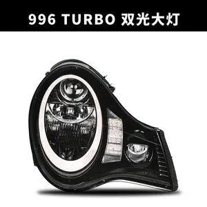 Porsche 996 TURBO için LED kafa lambası BI XENON projektör lens far