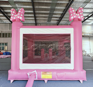 Château gonflable commercial en PVC rose pour filles, château de princesse avec nœud, château de saut pour <span class=keywords><strong>location</strong></span> de fête - Product Image 2