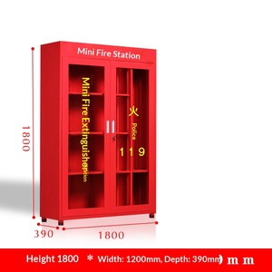 Caja vacía de 1800 mm, gabinete personalizable para mini estación de bomberos, gabinete de almacenamiento de extintores de acero rojo, gabinete para extintores. - Product Image 3