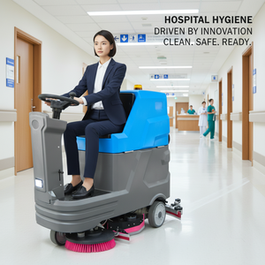 Batterie betriebener Auto-Cleaning-Aufsitz-Boden wäscher Neuer Zustand Industrielle Akku-Boden waschanlage zum Polieren - Product Image 1