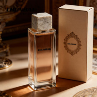 Vente en gros de flacons de parfum en verre rectangulaires de luxe de 50 ml et 100 ml avec bouchon à vis, compte-gouttes, estampage à chaud personnalisé