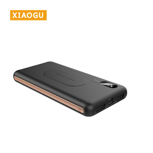 Nhà Máy Giá 10000mAh ngân hàng điện mini không dây LED flash ánh sáng chống cháy nhựa không thấm nước micro USB đầu vào đôi đầu ra USB - Product Image 6