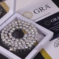 Collier Tennis en Argent 925 avec Moissanite VVS Certifiée GRA