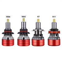 BBROY Phare LED de voiture en alliage d'aluminium lumineux à 360 degrés, étanche IP67, 12V 60W 6000 Lumens, ajustement universel H7, transfrontalier