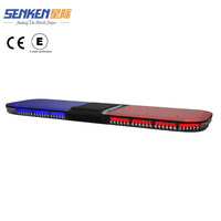 Barre lumineuse LED ultra-mince SENKEN – Vente directe usine – Barre lumineuse LED rouge pour ambulance – Barre lumineuse d'avertissement à profil bas avec sirène et haut-parleur