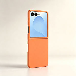 Étui de téléphone en PC mat de luxe pour ZFlip 6/7/8, charge sans fil, protection antichoc 360°, design couleur unie - Product Image 2
