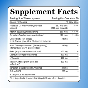 Cápsulas Adelgazantes de Marca Privada, 90 Cápsulas Vegetales, Contienen Extracto de Hoja de Ginkgo Biloba, Aumenta los Niveles de Energía, Cápsulas para Bajar de Peso - Product Image 2