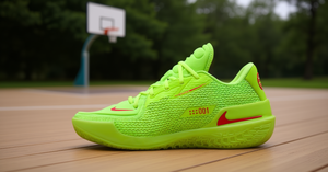Nike Air Zoom GT Cut Volt Bright Crimson Chaussures de basket-ball unisexes Tige en mesh Semelle extérieure en caoutchouc Semelle intermédiaire en EVA Vêtements de sport d'été - Product Image 2