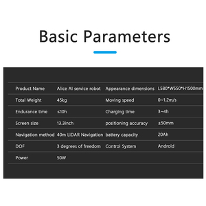 Robot dịch vụ khu vực công cộng với hệ điều hành Android cho trung tâm thương mại tiếp nhận tour du lịch có hướng dẫn thông minh - Product Image 3
