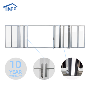 <span class=keywords><strong>Porte</strong></span> <span class=keywords><strong>coulissante</strong></span> pliante accordéon moderne pour villa, extérieur, double isolation, en aluminium, verre, fibre de verre et nylon - Product Image 6