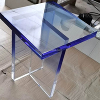 Mesa de escritorio de bloque acrílico moderna, muebles multiusos para sala de estar para uso doméstico, muebles acrílicos modernos