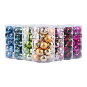 Palline di <span class=keywords><strong>Natale</strong></span> <span class=keywords><strong>Blu</strong></span> e Bianche Personalizzate con Glitter, Decorazioni Natalizie all'Ingrosso - Product Image 3