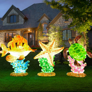 Statue da Parco Grandi con Illuminazione LED, Animali in Fibra di Vetro Luminosi, Cervo, Granchio, Cavalluccio Marino Illuminato per Decorazione - Product Image 6