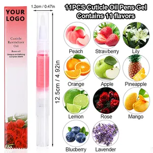 Groothandel Custom Nail Cuticula Olie Pen Private Fruitige Geur Nagel Revitaliserende Voeding Olie Pen Cuticula Revitalisator Oliepen