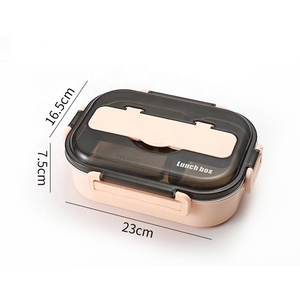 New Food Grade Square Shape Bento Round Warmer 304 Stainless Steel Lunch Box for Kids
