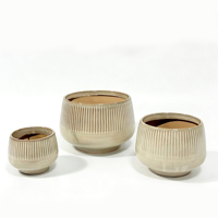 Pot de fleurs pour plantes succulentes, fabrication directe d'usine, durable, imperméable, fait à la main, résistant aux intempéries, pots en céramique pour ornement de jardin moderne