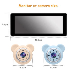 Cámara de coche dual para 2 niños-Monitor de bebé HD 6,86 P de 1080 "con visión nocturna Monitoreo de seguridad en tiempo <span class=keywords><strong>real</strong></span> giratorio de 360 ° - Product Image 2