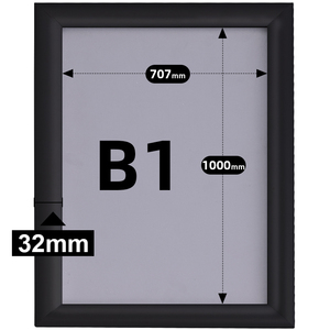 Cydisplay 32mm B1 dọc <span class=keywords><strong>Snap</strong></span> cạnh khung quảng cáo 27x40 nhôm <span class=keywords><strong>Snap</strong></span> trở lại khung <span class=keywords><strong>Snap</strong></span> khung bạc cho Treo Tường Áp phích - Product Image 2