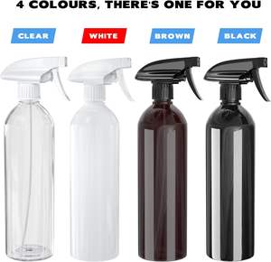 Botella redonda de plástico blanco HDPE 500ml Botella de spray con gatillo Botellas de detergente - Product Image 4