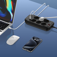 Prise USB LDNIO SE6403C OEM ODM avec 6 prises EU et 4 ports USB, rallonge multiprise avec charge USB