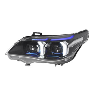 Conjunto de Faros Delanteros de 12V para Serie 5 E60 03-10, Estilo Fang Modificado, LED de Doble Color, Luz Diurna, Lente LED - Product Image 1