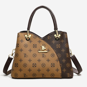 กระเป๋าผู้หญิงวัสดุ PU คุณภาพสูงขายส่ง ลายพิมพ์คลาสสิก พร้อมซิป ดีไซน์ลายปะติดเก๋ไก๋ สไตล์หรูหรา - Product Image 1