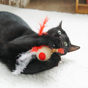 Giocattolo Interattivo per Gatti Personalizzato ed Ecologico in Legno e Piume - Product Image 5