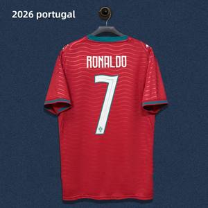 เสื้อแข่งโปรตุเกส โรนัลโด้ ปี 2026 รุ่นนักเตะ พิมพ์หมายเลข 7 แขนสั้น ผ้าโพลีเอสเตอร์/โมดอล สำหรับแฟนบอล - Product Image 2