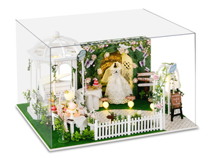Ensemble de jouets miniatures en bois pour filles, <span class=keywords><strong>maison</strong></span> de poupée, bricolage moderne - Product Image 3