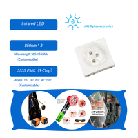 LED Infrarrojo de 3 Chips EMC 3535, 840-860nm, 0.2W/0.5W, LED SMD para Cámara de Seguridad Solar