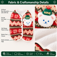 Pull tricoté pour chien de Noël, gilet chaud pour l'hiver, vêtements de fête pour chiens de petite, moyenne et grande taille, fabrication OEM personnalisée