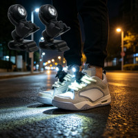 1 Paire de Lampes de Chaussures Portables, Lumières de Nuit pour Pantoufles, Éclairage Extérieur Étanche en Alliage d'Aluminium, Pantoufles Lumineuses LED