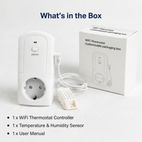 Thermostat multifonction Tuya prenant en charge le contrôle du chauffage, du refroidissement, de l'humidification et de la déshumidification pour hôtels, bureaux et résidences.
