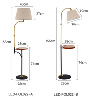 Lampadaire chambre lumière luxe Table debout lumière Promotion rétrogradation hôtel E27 tissu USB sans fil charge moderne LED métal