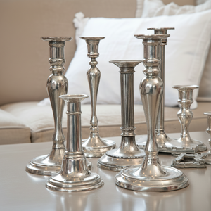 Bougeoir en métal vintage, décoration d'intérieur, fabriqué en Inde - Product Image 1