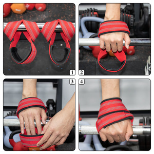 สายรัดข้อมือยกน้ำหนักรูปเลข 8 สำหรับยิมเพาเวอร์ลิฟติ้ง ครอสเทรนนิ่ง พร้อมโลโก้สั่งทำพิเศษ สายรัดข้อมือเพาเวอร์กริปพร้อมโลโก้สั่งทำพิเศษ - Product Image 4