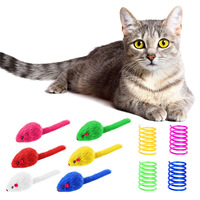 Ensemble de 21 jouets pour chat en peluche et plastique, tunnel pliable, baguette de chat, souris moelleuse, balles crépitantes, pack de jeu interactif pour chatons d'intérieur
