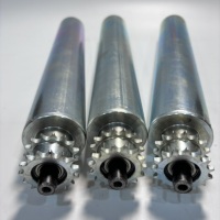 Rouleaux, pignons et tambours en acier inoxydable galvanisé pour lignes de production, disponibles sur mesure.