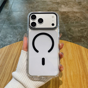 เคสโทรศัพท์แบบใสไร้สาย B444 ผลิตจากพลาสติกใส ป้องกันการกระแทก พร้อมขอบกันกระแทก PC สำหรับ iPhone 18 17 16 15 14 13 Pro Max - Product Image 4