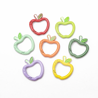 Porte-clés mousqueton à ressort en forme de pomme couleur bonbon pour accessoires de Noël, breloque de sac, artisanat DIY