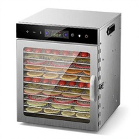 GUTEDA 8-bakjes RVS Voedseldehydrator - Digitale Timer & Temperatuurregeling voor Beef Jerky, Fruit & Huisdierensnoepjes Snacksdroger