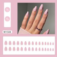 Vente en gros d'usine, ongles pressés en amande, design personnalisé de luxe, nouveaux ongles artificiels colorés populaires
