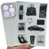 Patch en résine époxy 3D scintillant personnalisé pour coques de téléphone, ordinateurs portables, valises, cadeaux, autocollants pour réfrigérateur