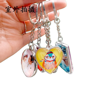New Arrival Custom Pattern Keychain Pendant Funny Gift Personality Crystal Glass Keychain for Friends