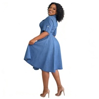 Robe longue maxi en jean élégante et légère pour femme africaine, grande taille, avec ceinture, tenue de soirée, collection été 2026, offre spéciale