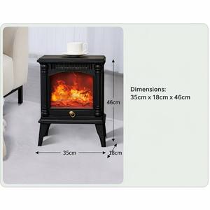 Mini Chimenea Eléctrica con Llama Ajustable, Calentador de Espacio Silencioso para Oficina y Estación de Trabajo - Product Image 4